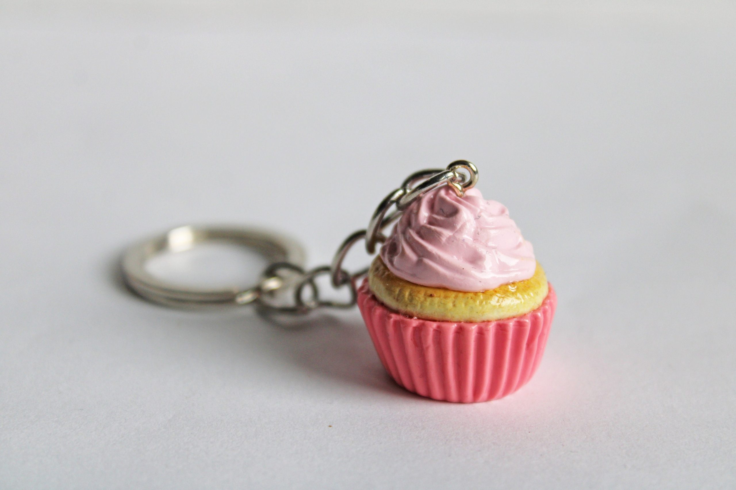 Cupcake Keychain,  Sugar Coated Cupcake Keychain,  Funny Gift, Creative Gift