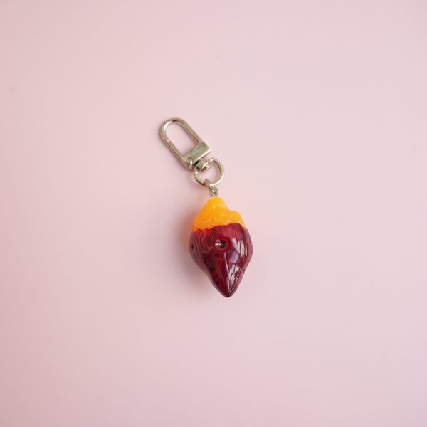 Baked Sweet Potato Keychain, Purple Sweet Potato Keytag, Goguma Key Chain, Asian Food Keyring, Foodie Accessories - Image 5