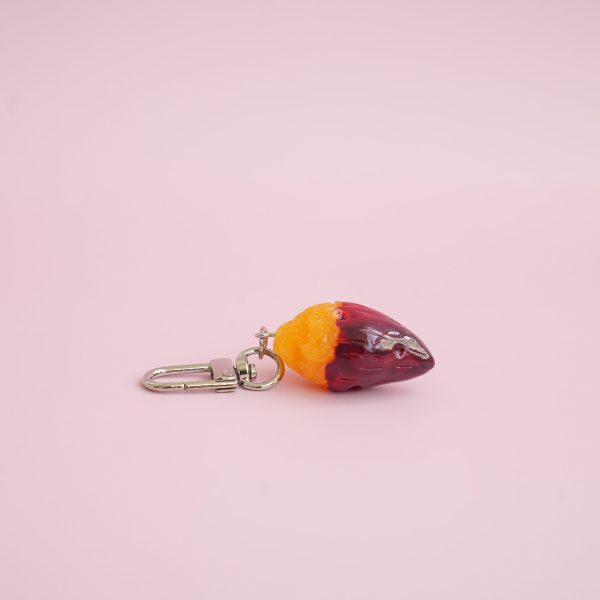 Baked Sweet Potato Keychain, Purple Sweet Potato Keytag, Goguma Key Chain, Asian Food Keyring, Foodie Accessories - Image 3