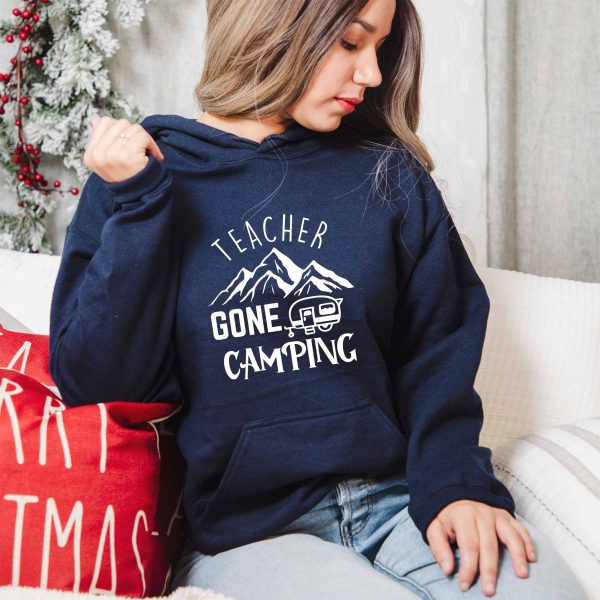 Teacher Gone Camping Hoodie  Camper Teacher Hoodie  World Traveler Hoodie Traveler Teacher Hoodie  Summer Nights Hoodie  Explore More Hoodie - Image 4