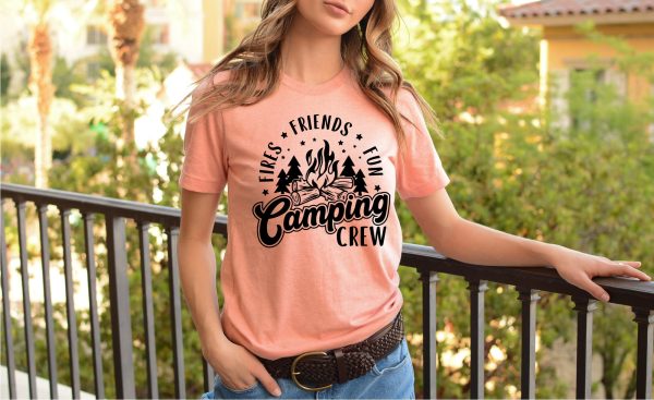 Camping Shirt  Fires Friends Fun Camping Crew  Camping Crew Shirts  Camping Life  Camp Squad  Custom Camping Shirt  Travel Shirt  Camp Shirt - Image 2