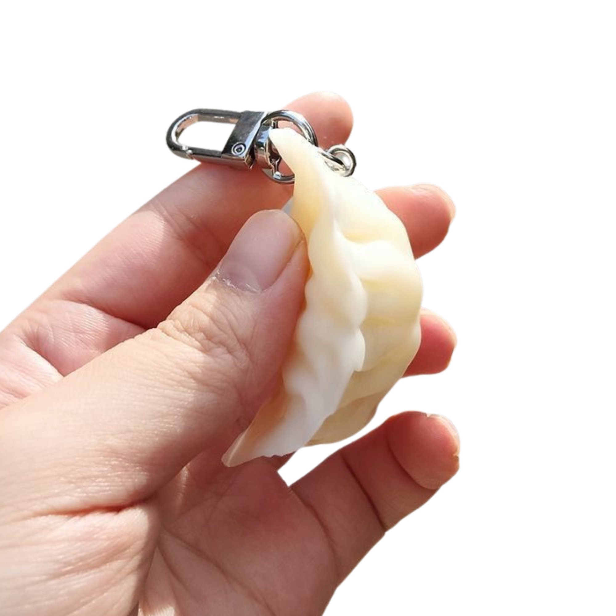 Dumpling Keychain, Fake Food Keychain, Realistic Dumpling Keyring, Funny Gift, Creative Gift