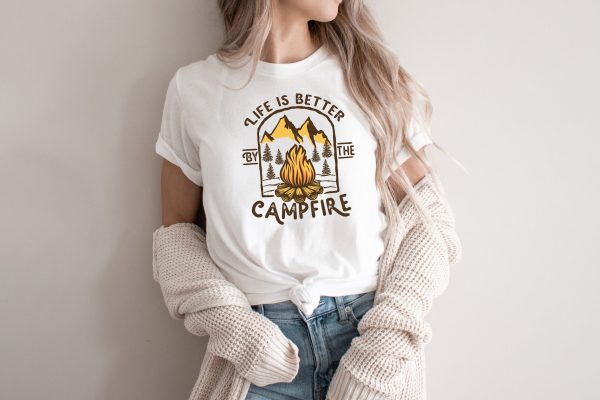 Life is Better by The Campfire Shirt  Camping Shirt  Campfire Sweatshirt  Camping Hoodie  Campfire Shirt  Campfire Tee - Image 3