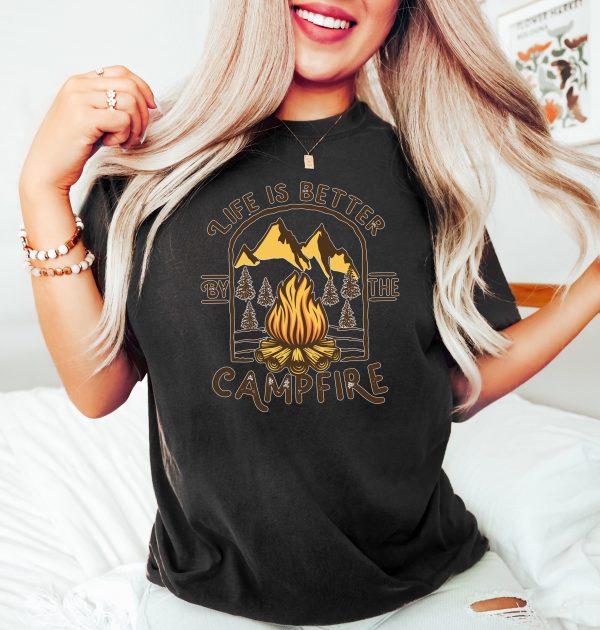 Life is Better by The Campfire Shirt  Camping Shirt  Campfire Sweatshirt  Camping Hoodie  Campfire Shirt  Campfire Tee - Image 4