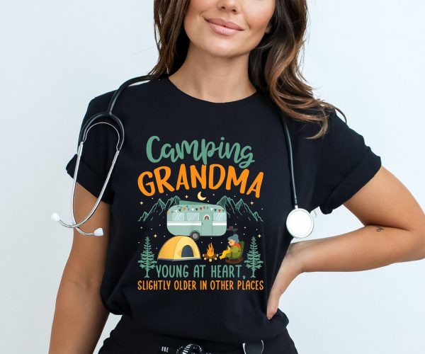 Camping Grandma Shirt  Camping Shirt  Camp 2024 Shirt  Family Outdoor Shirt  Grandma T-Shirt  Vacation Shirt  Summer Shirt - Image 4