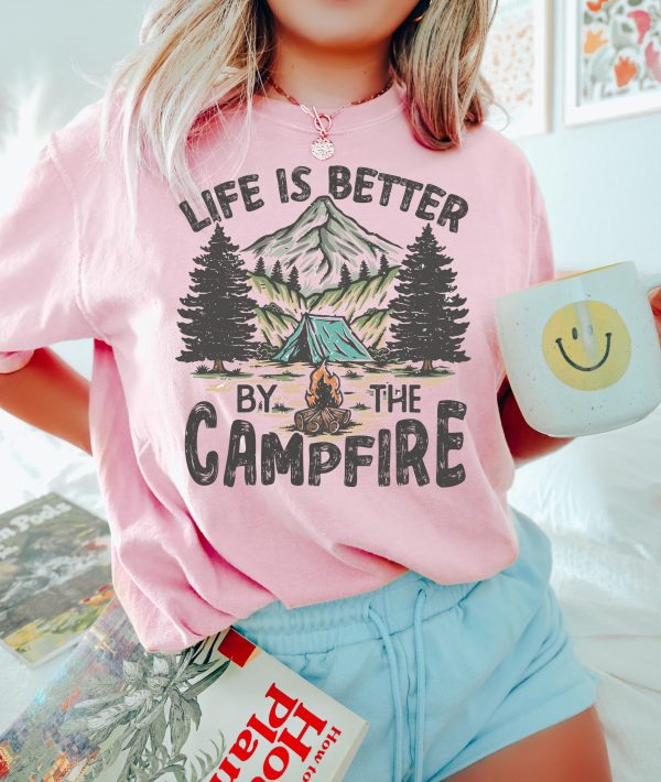 Life is Better by the Campfire Sweatshirt  Adventure Sweatshirt  Camping Heart Hoodie  Travel Sweatshirt  Adventure Sweatshirt  Gift for Her - Image 2