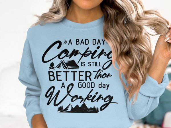 A Bad Day Camping Hoodie  Funny Camping Sweater  Better Than Working Hoodie  Outdoor Adventure Wear  Unique Camping Apparel - Image 4