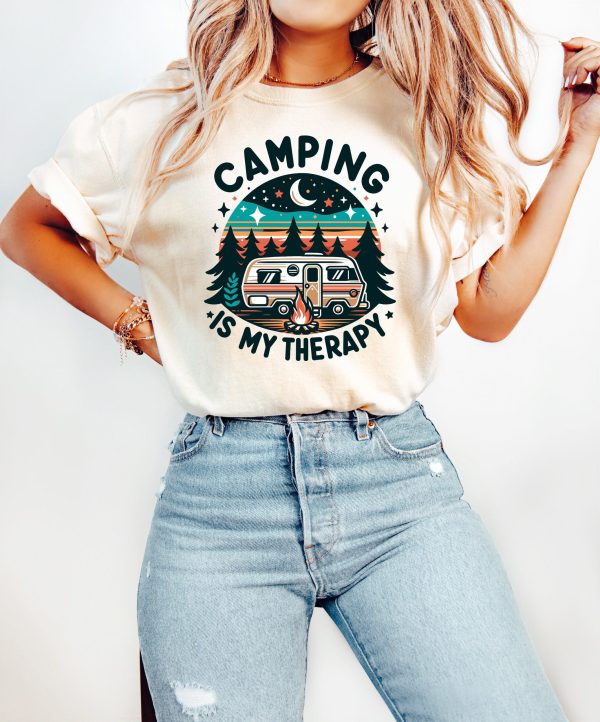 Camping Is My Therapy Shirt  Funny Camping Shirt  Camp Lover Gift  Happy Camper Shirt  Camping Crew Shirt