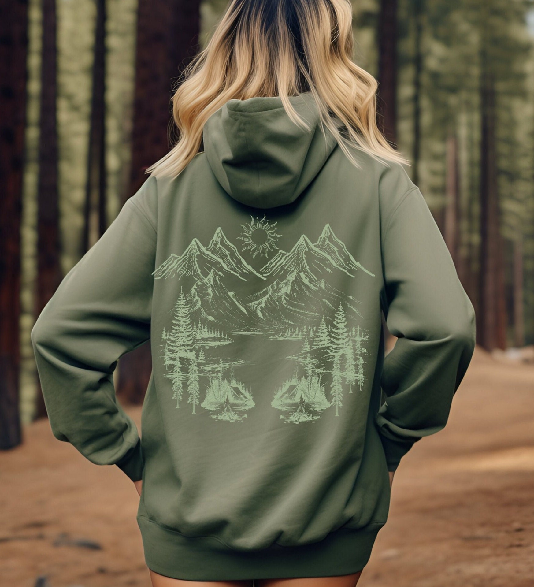 Nature Hoodie  Cottage Core Clothing  Mountain Hiking Gift  Y2K Hoodie  Forest Core  Camping Aesthetic  Nature Lover Gift  Adventurer