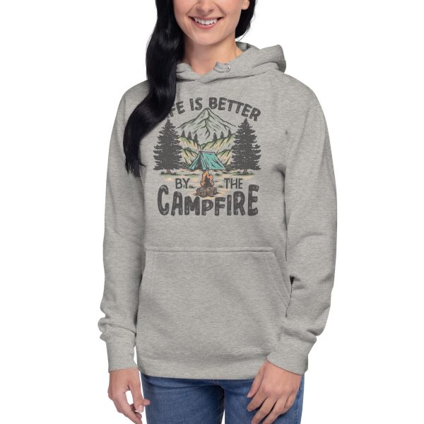 Hoodie Cotton Heritage M2580  Fall Sweatshirt  campfire hoodie  life is better by the campfire hoodie  retro hoodie  camping hoodie  hooded - Image 2