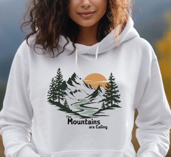 Great Outdoors Mountains are Calling" Camping Hoodie  Cozy Graphic Sweatshirt for Outdoor Adventures  Perfect Gift for Nature Lovers" - Image 4