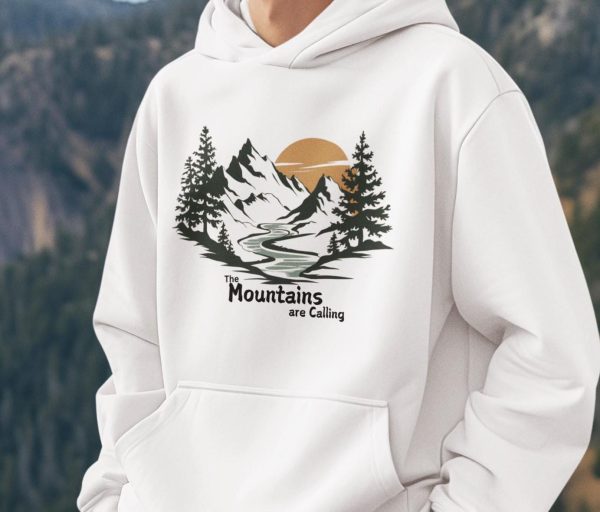 Great Outdoors Mountains are Calling" Camping Hoodie  Cozy Graphic Sweatshirt for Outdoor Adventures  Perfect Gift for Nature Lovers" - Image 7