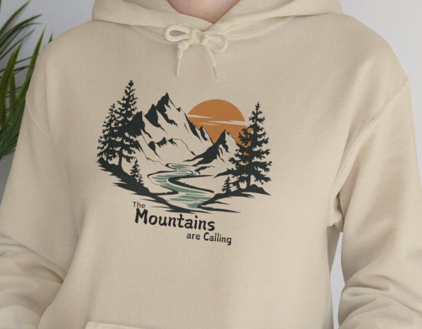 Great Outdoors Mountains are Calling" Camping Hoodie  Cozy Graphic Sweatshirt for Outdoor Adventures  Perfect Gift for Nature Lovers" - Image 3