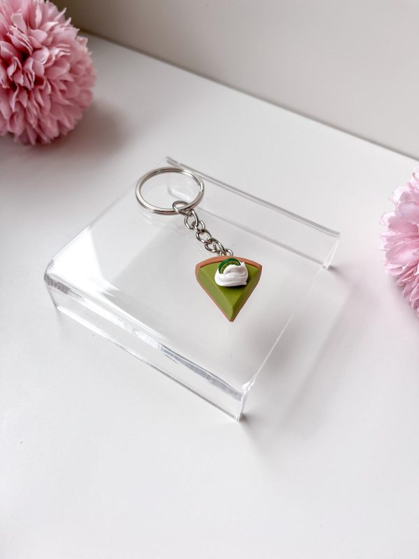 Lime Pie Keychain, Lime Pie Food Miniature Keychain, Creative Gift, Funny Gift - Image 2