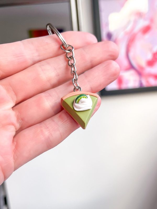 Lime Pie Keychain, Lime Pie Food Miniature Keychain, Creative Gift, Funny Gift - Image 3