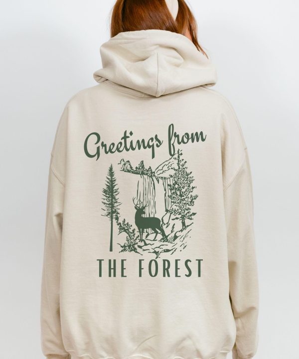 Forest Hoodie  Forest Core Naturecore Nature Lover Granola Girl Forest Animal Deer Sweatshirt Ecology Shirt Hiking Sweatshirt Camping Hoodie - Image 2