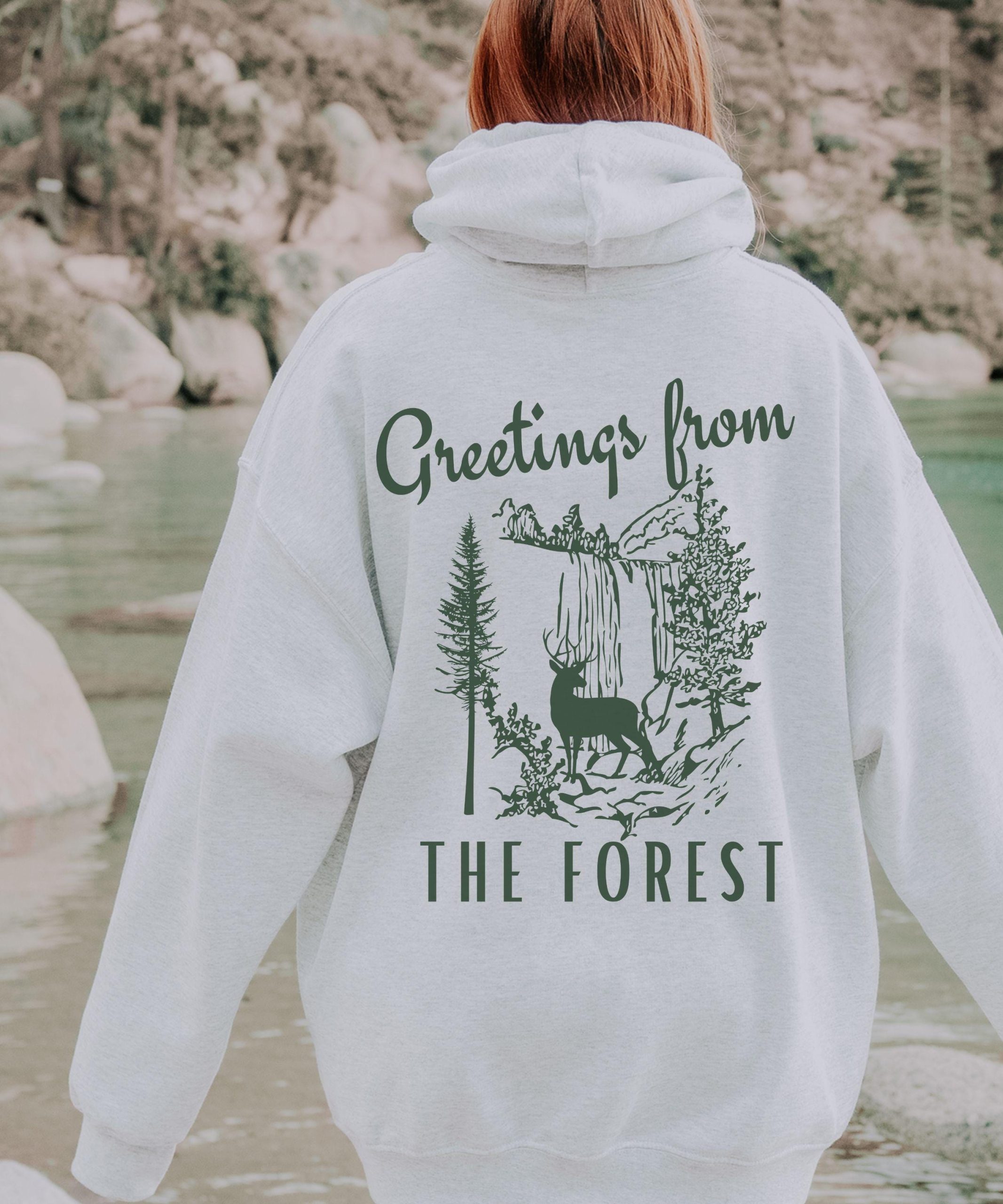 Forest Hoodie  Forest Core Naturecore Nature Lover Granola Girl Forest Animal Deer Sweatshirt Ecology Shirt Hiking Sweatshirt Camping Hoodie