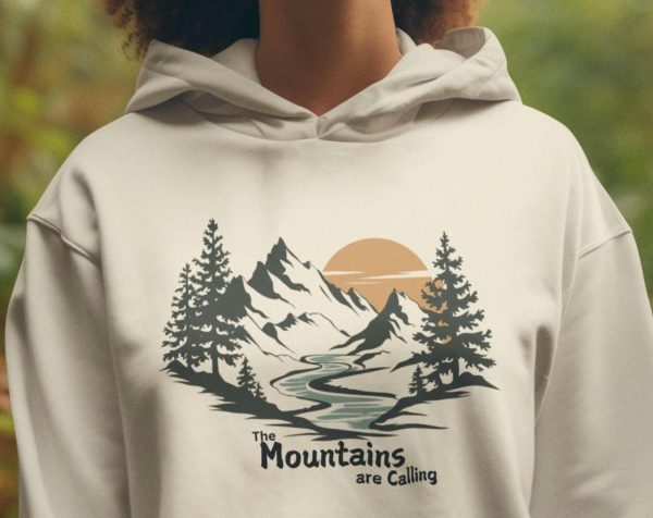 Great Outdoors Mountains are Calling" Camping Hoodie  Cozy Graphic Sweatshirt for Outdoor Adventures  Perfect Gift for Nature Lovers"