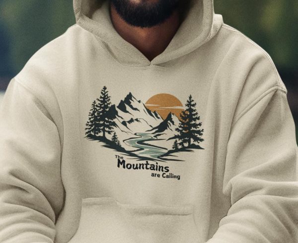 Great Outdoors Mountains are Calling" Camping Hoodie  Cozy Graphic Sweatshirt for Outdoor Adventures  Perfect Gift for Nature Lovers" - Image 6