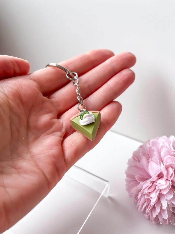 Lime Pie Keychain, Lime Pie Food Miniature Keychain, Creative Gift, Funny Gift - Image 4