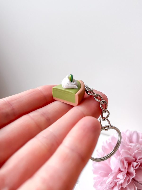 Lime Pie Keychain, Lime Pie Food Miniature Keychain, Creative Gift, Funny Gift - Image 5