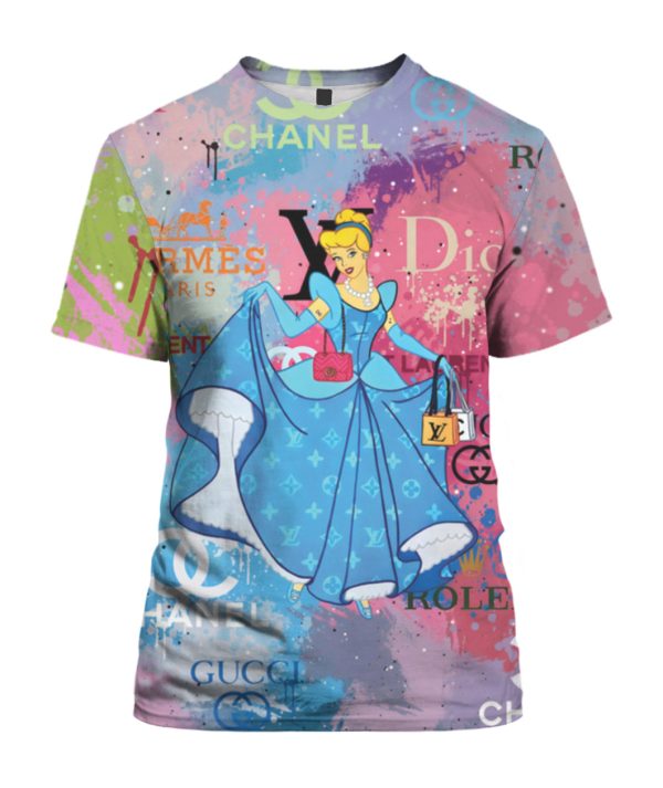 D.C1nderellaaa Colorful Dii0r Gucciiiii Cha.nel Her..mes L.V Adult And Kid Tshirt Gift For Fan ND