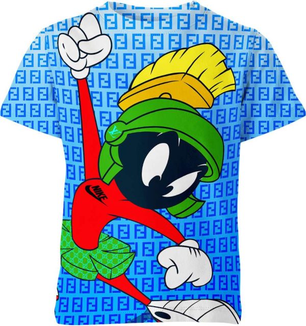 Marvin The Martian Fendiii Gucciii Nikkke L0uis Vuittt0n Looney Tunes Unisex Adult And Kid T-shirt