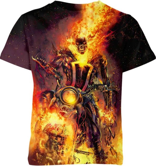 Ghost Rider M.Vel Comics Unisex Adult And Kid T-shirt