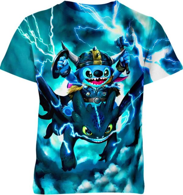 Toothless How To Train Your Dragon Lilllo And Stichh Unisex Adult And Kid T-shirt