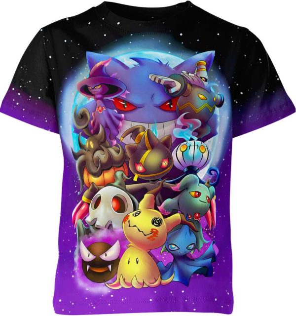 Ghost Type P0kem0n Unisex Adult And Kid T-shirt