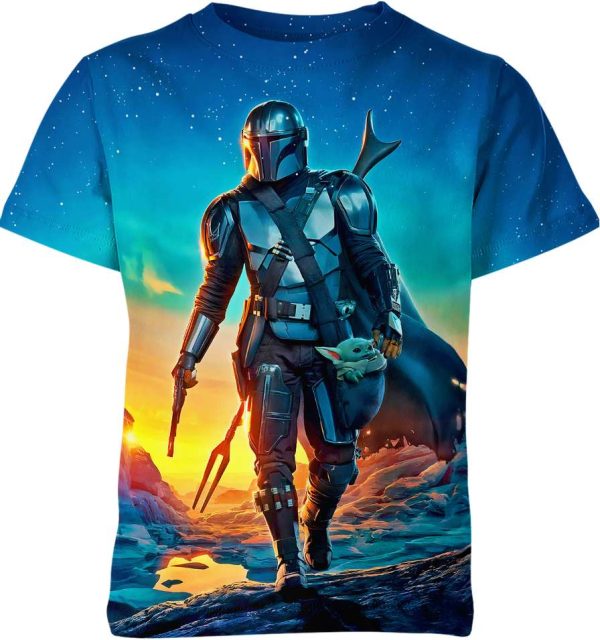 Grogu And Din Djarin Starr Warss: The Mannndalorian Unisex Adult And Kid T-shirt