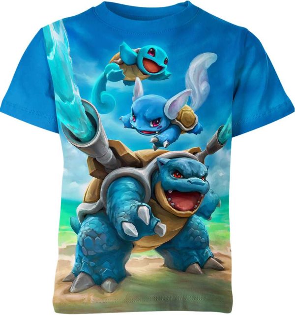 Squirtle Wartortle Blastoise P0kem0n Unisex Adult And Kid T-shirt