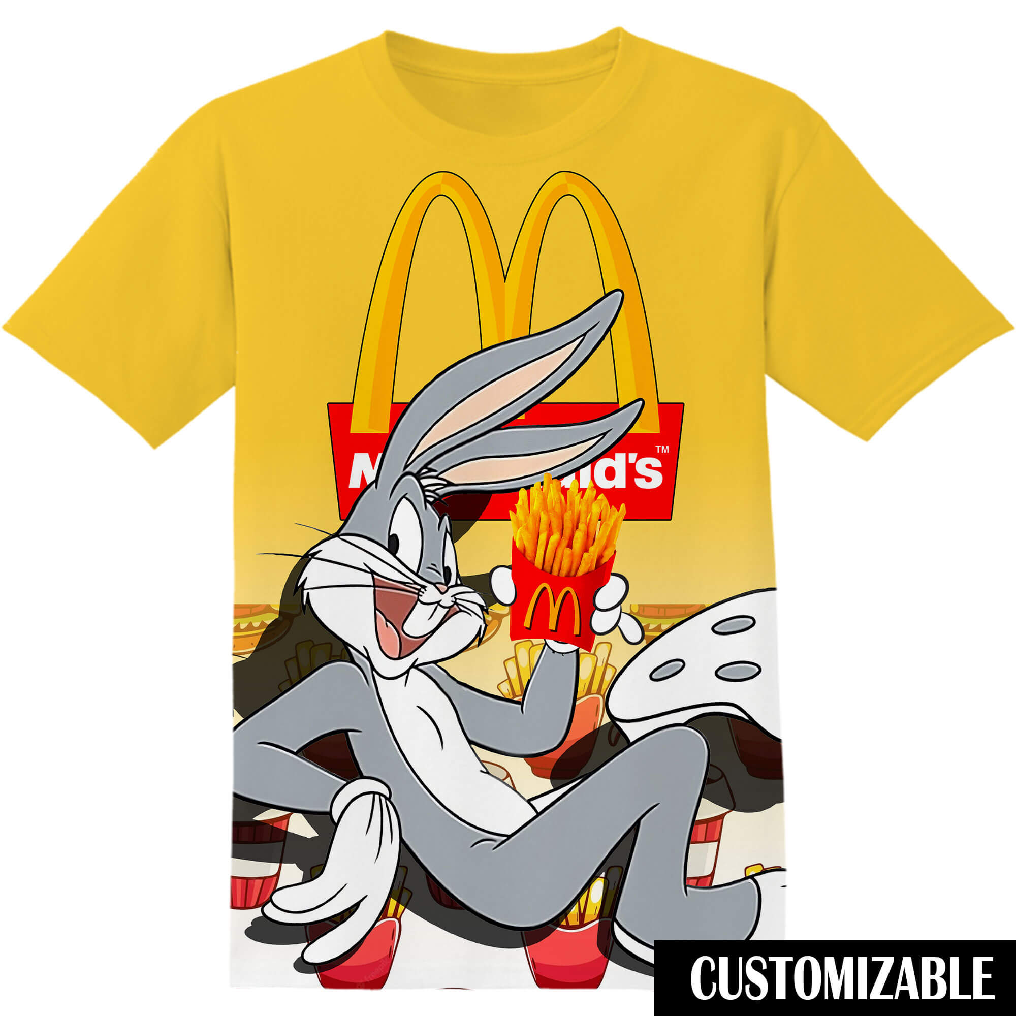 Mc.Donalllds Buggs Bunny Tshirt Adult And Kid Tshirt