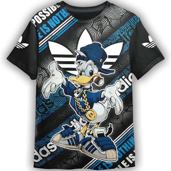 Donald Duck Adidas Unisex Adult And Kid T-shirt