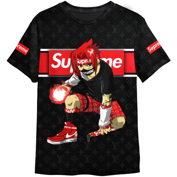 Sasuke Uchiha Naruto Supreme Louis Vuitton LV Adult And Kid T-shirt Gift For Fan ND