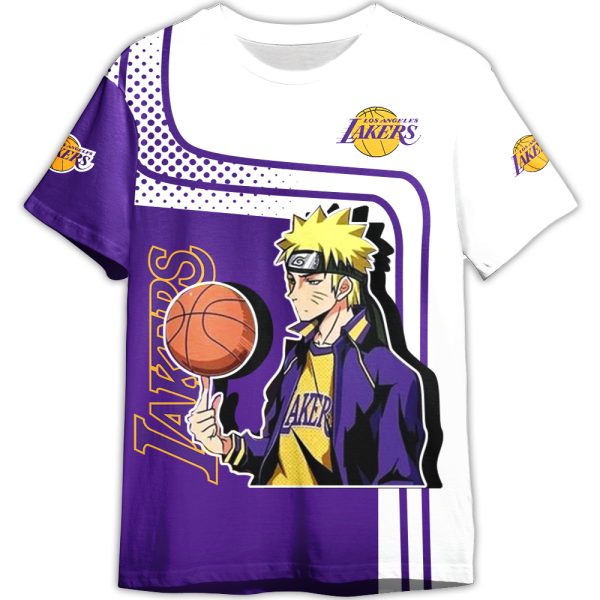 Los Angeles Lakers NBA Naruto Adult And Kid T-shirt Gift For Fan ND
