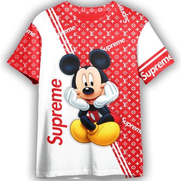 Supreme Louis Vuitton Mickey Mouse Disney Adult And Kid Tshirt Gift For Fan ND