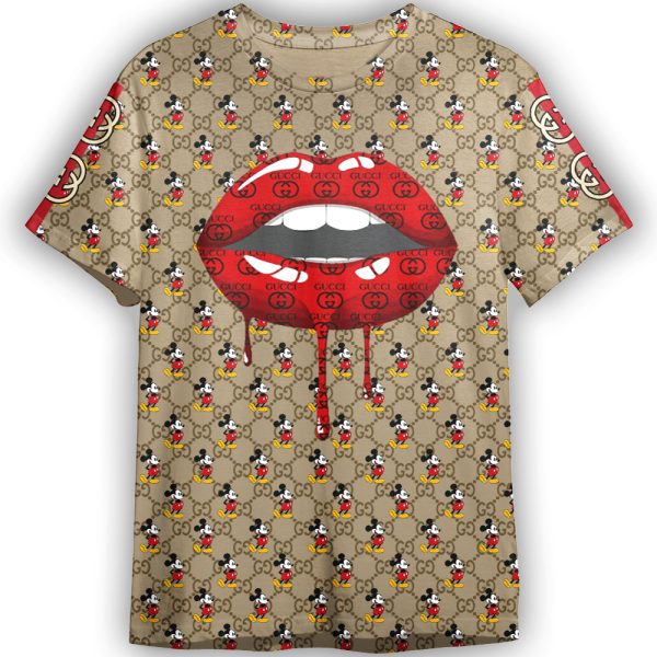 Gucci Mickey Mouse Lips Adult And Kid Tshirt Gift For Fan ND