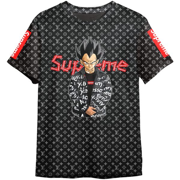 Vegeta Louis Vuitton Supreme Dragon Ball Adult And Kid Tshirt Gift For Fan ND