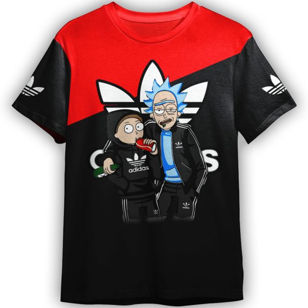 Rick And Morty Adidas Adult And Kid Tshirt Gift For Fan ND