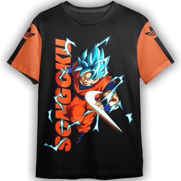 Songoku Adidas Nike Adult And Kid Tshirt Gift For Fan ND