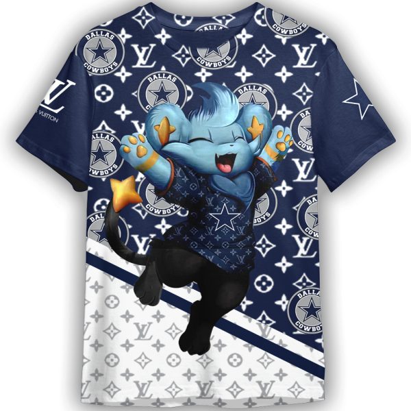 Louis Vuitton LV Pokemon Shinx Dallas Cowboys NFL Unisex Adult And Kid T-shirt