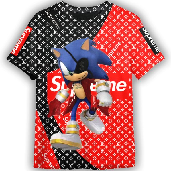 Louis Vuitton LV Supreme Sonic the Hedgehog Unisex Adult And Kid T-shirt