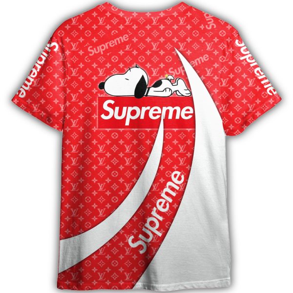 Snoopy Louis Vuitton LV Supreme Unisex Adult And Kid T-shirt - Image 2