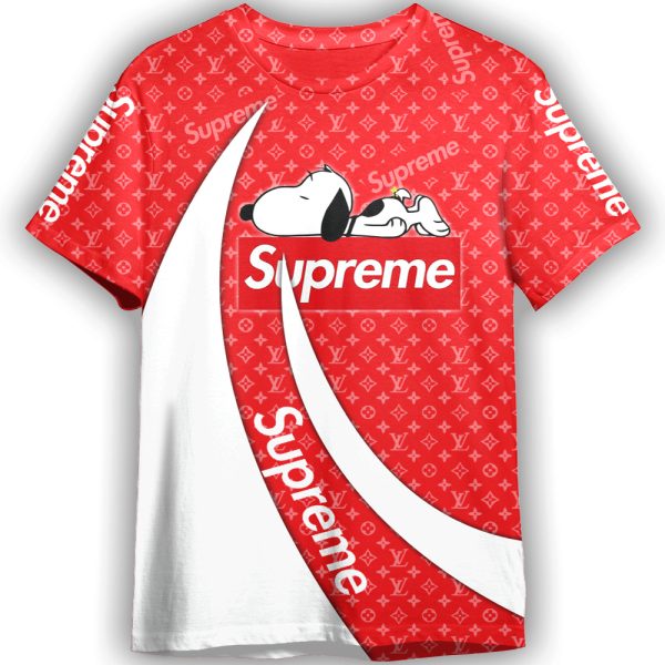 Snoopy Louis Vuitton LV Supreme Unisex Adult And Kid T-shirt