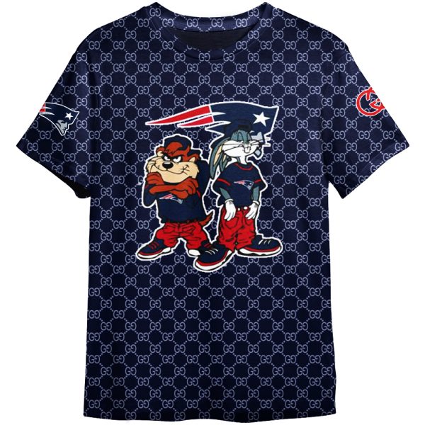 Gucci Bugs Bunny New England Patriots NFL Unisex Adult And Kid T-shirt