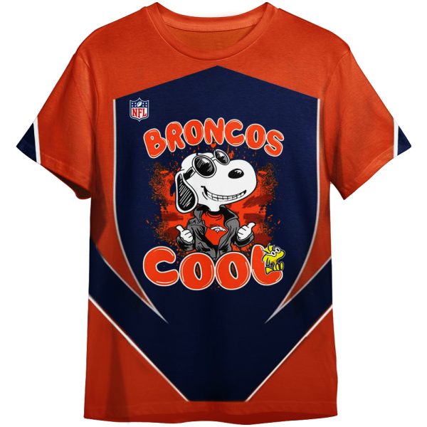 NFL Denver Broncos Cool Snoopy Adult And Kid Tshirt Gift For Fan ND