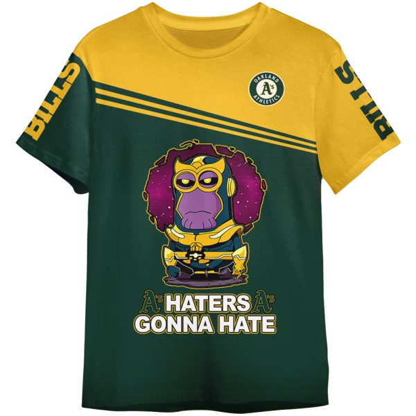 MLB Oakland Athletics Thanos Minion Marvel Adult And Kid Tshirt Gift For Fan ND