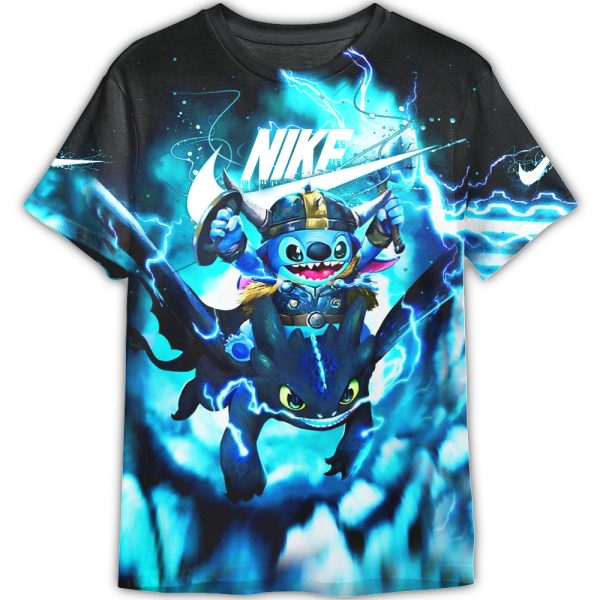 Toothless How To Train Your Dragon Stitch Nike Unisex Adult And Kid T-shirt