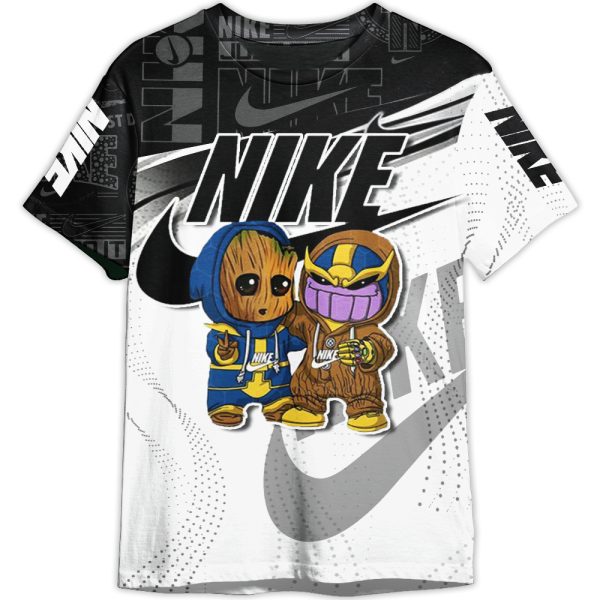 Baby Groot And Thanos Nike Adult And Kid T-shirt Gift For Fan ND